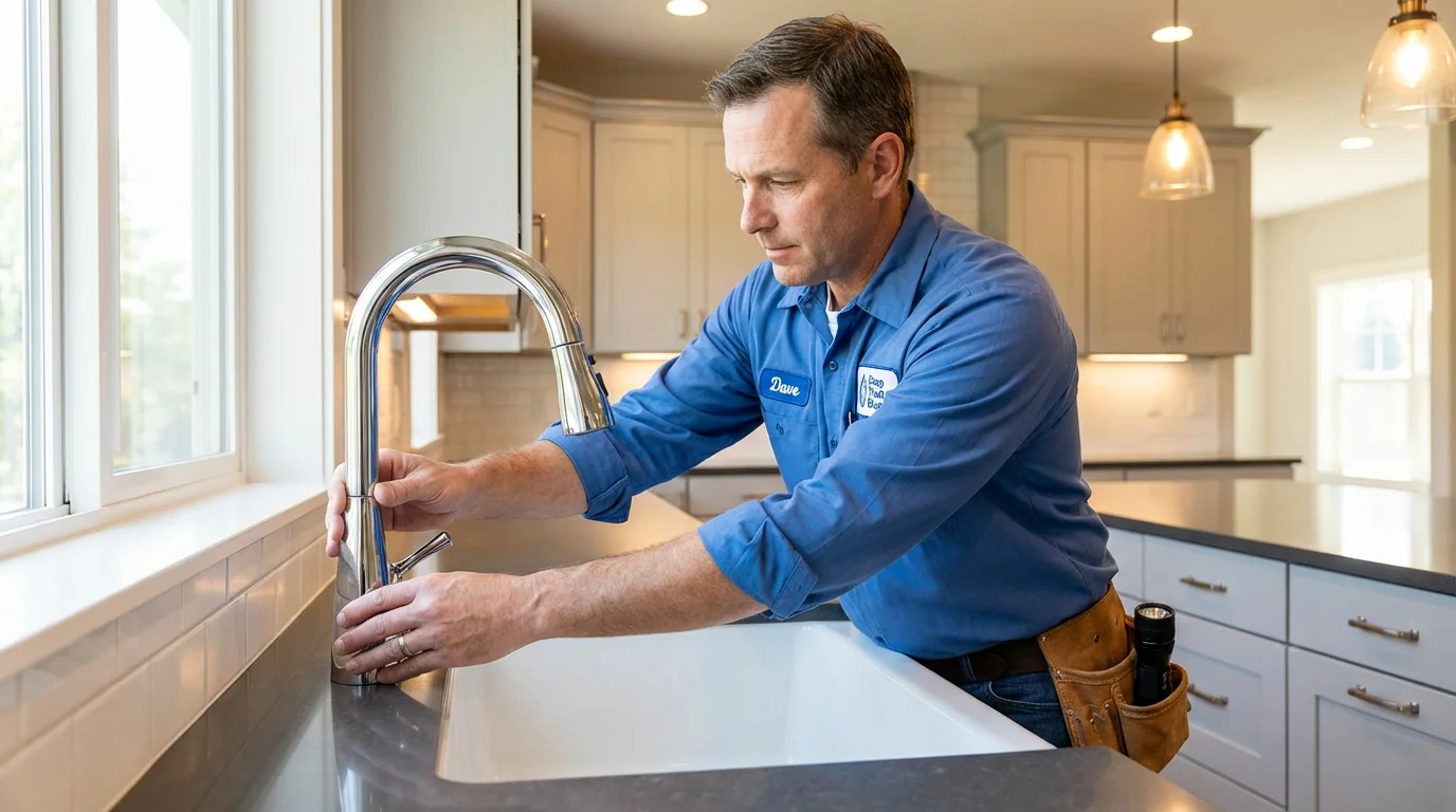 Kitchen faucet installation by Johns Plumbing LLC in Unionville